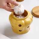 Pote de Cerâmica com Tampa de Bambu Ventilável Ferrazi