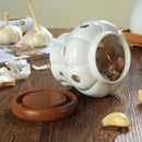 Pote de Cerâmica com Tampa de Bambu Ventilável Ferrazi