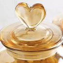 Pote de Vidro Hermético com Tampa de Coração Ferrazi