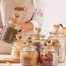 Pote de Vidro Hermético com Tampa de Coração Ferrazi