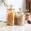 Pote de Vidro Hermético com Tampa de Coração Ferrazi