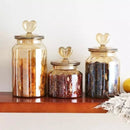 Pote de Vidro Hermético com Tampa de Coração Ferrazi