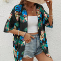 Quimono Feminino Floral de Manga Batwing Ferrazi