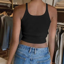 Regata Feminina Básica de Malha Canelada Ferrazi