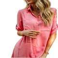 Saída de Praia Feminina Chemise Manga Longa com Bolsos Ferrazi