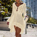 Saída de Praia em Tricô com Manga Flare Ferrazi