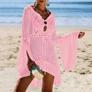 Saída de Praia em Tricô com Manga Flare Ferrazi