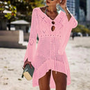 Saída de Praia em Tricô com Manga Flare Ferrazi