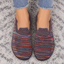 Sapato Feminino Casual Boho Listrado em Malha Respirável Ferrazi