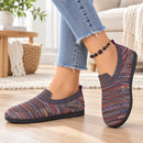 Sapato Feminino Casual Boho Listrado em Malha Respirável Ferrazi