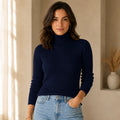 Suéter Cacharrel Feminino Gola Alta Tricô Ferrazi