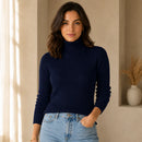Suéter Cacharrel Feminino Gola Alta Tricô Ferrazi