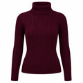 Suéter Feminino Gola Alta em Tricô Trançado para Inverno Ferrazi