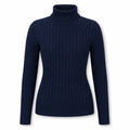 Suéter Feminino Gola Alta em Tricô Trançado para Inverno Ferrazi