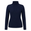 Suéter Feminino Gola Alta em Tricô Trançado para Inverno Ferrazi