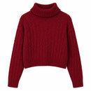 Suéter Feminino de Inverno em Tricô com Estampa Geométrica Ferrazi