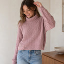 Suéter Feminino de Inverno em Tricô com Estampa Geométrica Ferrazi