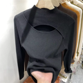 Suéter Feminino de Tricô Canelado com Gola Redonda para Inverno Ferrazi
