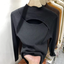 Suéter Feminino de Tricô Canelado com Gola Redonda para Inverno Ferrazi