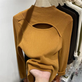 Suéter Feminino de Tricô Canelado com Gola Redonda para Inverno Ferrazi