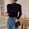 Suéter Feminino de Tricô Elegante com Botões para Inverno Ferrazi