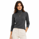 Suéter Feminino em Tricô Gola Alta para Inverno Ferrazi
