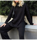 Suéter Feminino Gola Alta Alongado Ferrazi