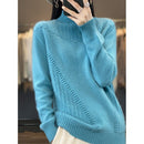 Suéter Feminino Tricô de Lã Gola Alta Ferrazi