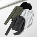 Suéter Feminino com Zíper e Gola Alta Ferrazi