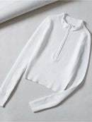 Suéter Feminino com Zíper e Gola Alta Ferrazi