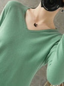 Suéter Feminino de Inverno Gola V Casual Ferrazi