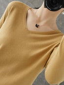 Suéter Feminino de Inverno Gola V Casual Ferrazi