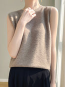 Suéter Feminino sem Mangas de Lã Ferrazi