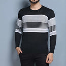 Suéter Masculino de Tricô com Gola Redonda e Manga Longa em Lã Ferrazi