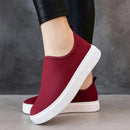 Tênis Feminino Slip On Malha Knit Sem Cadarço Casual Ferrazi