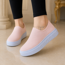 Tênis Feminino Slip On Malha Knit Sem Cadarço Casual Ferrazi