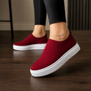 Tênis Feminino Slip On Malha Knit Sem Cadarço Casual Ferrazi