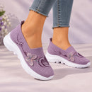 Tênis Feminino com Bordado Floral e Borboletas em Malha Respirável Ferrazi