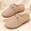 Tamanco Mule Feminino Confortável com Detalhes Florais e Fivela Ferrazi