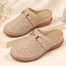 Tamanco Mule Feminino Confortável com Detalhes Florais e Fivela Ferrazi