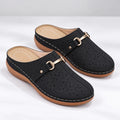 Tamanco Mule Feminino Confortável com Detalhes Florais e Fivela Ferrazi