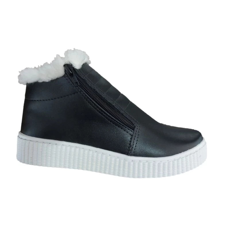 Tênis Botinha Feminina de Inverno Forrada com Lã Peluciada Ferrazi