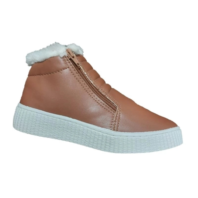 Tênis Botinha Feminina de Inverno Forrada com Lã Peluciada Ferrazi