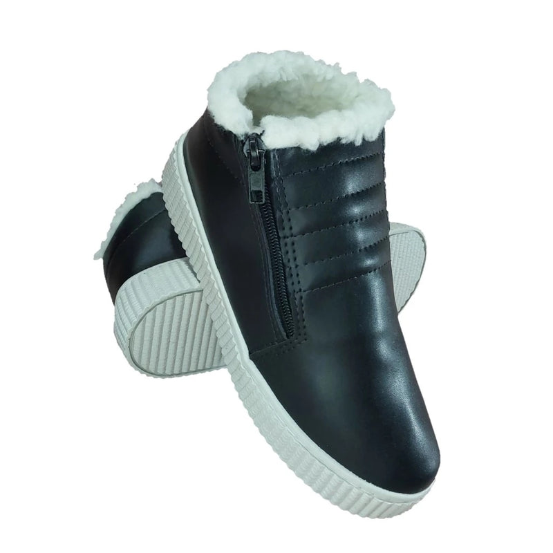 Tênis Botinha Feminina de Inverno Forrada com Lã Peluciada Ferrazi