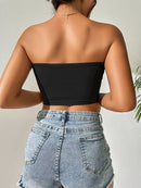 Top Feminino Tomara que Caia de Seda Gelo Ferrazi