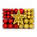Bolas de Natal Lisas, Foscas e com Glitter Ferrazi - Kit 100 com Estrela