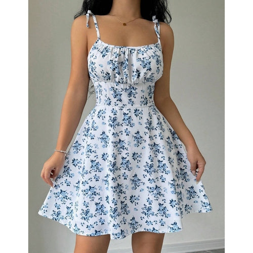Vestido Feminino Curto Floral de Verão Ferrazi