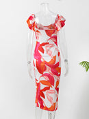 Vestido Feminino Estampado Vintage Ferrazi