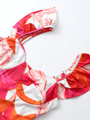 Vestido Feminino Estampado Vintage Ferrazi