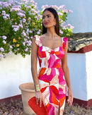 Vestido Feminino Estampado Vintage Ferrazi